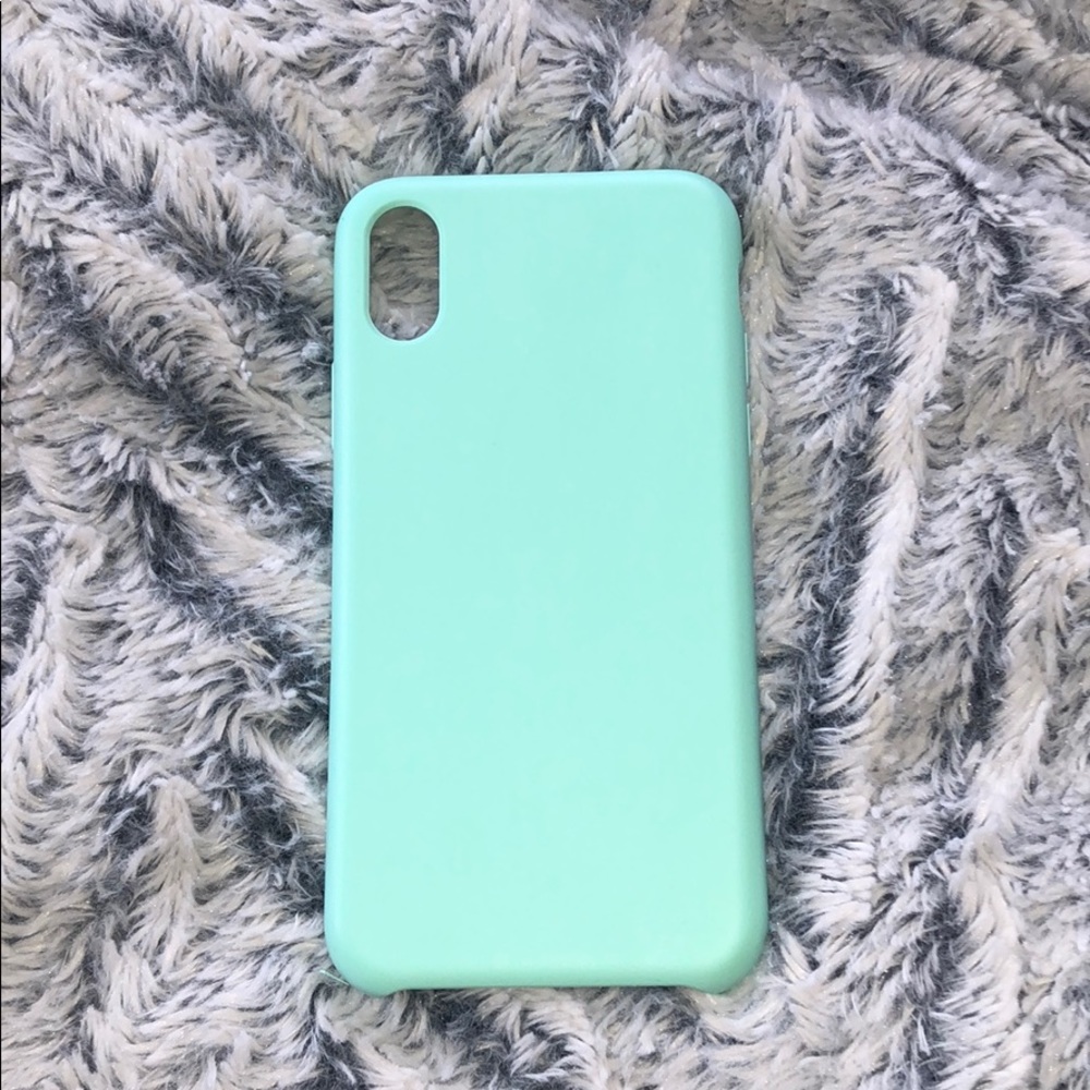 Mint green silicon IPhone X case